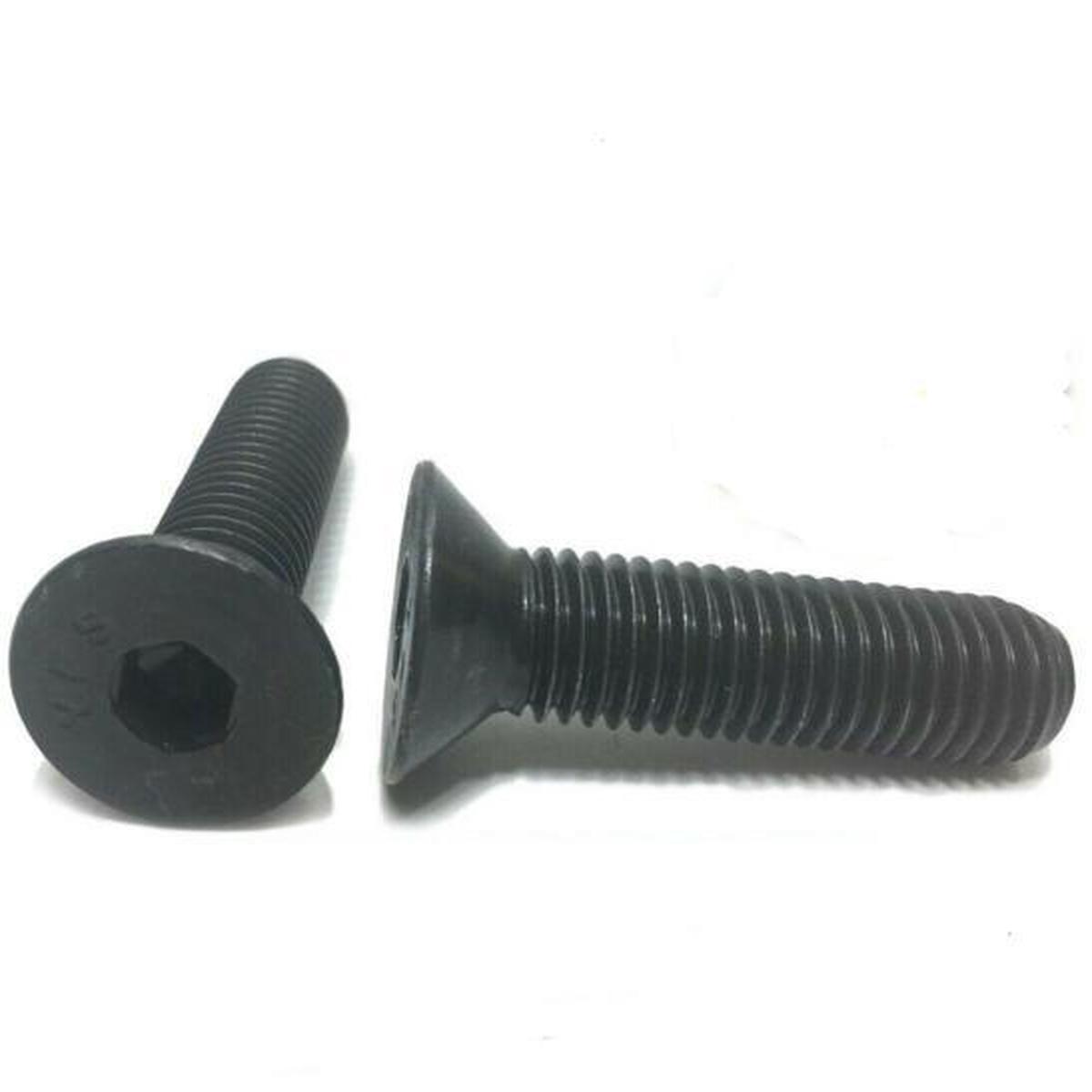 3/4"-10 x 2" Flat Head Cap Screw Black Oxide Thread Socket