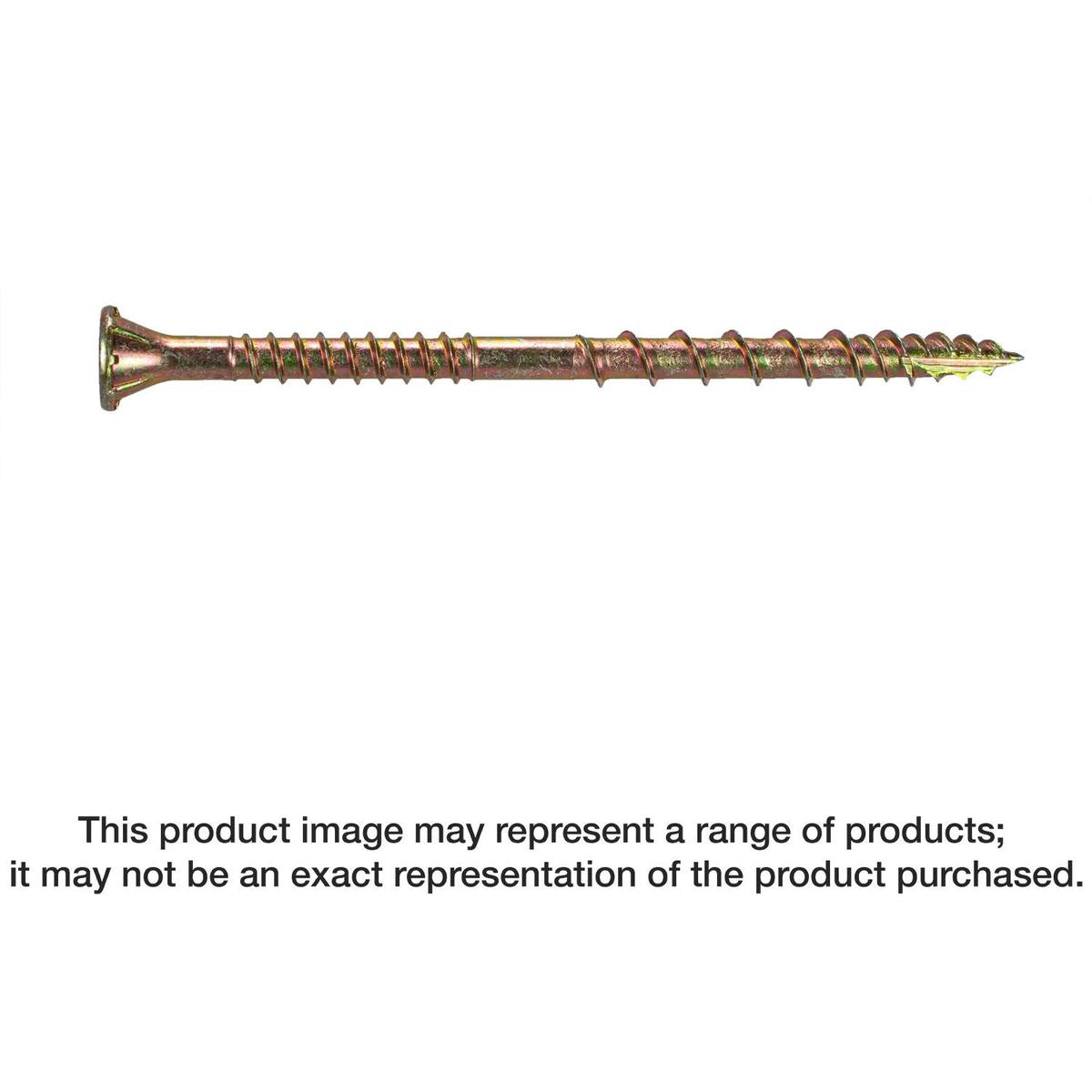 Simpson Strong-Tie CSVZ3R210 Strong-Drive CSV Construction Screw, #10 x 3-in. T25, Flat Head, Yellow Zinc, 210-Pack