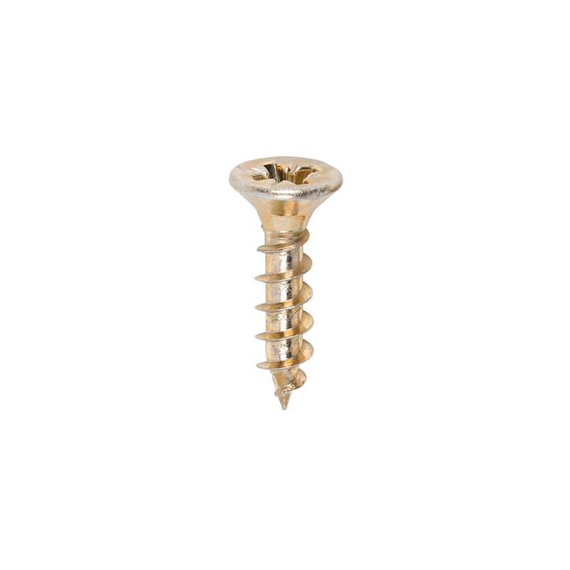 TIMCO Solo Chipboard & Woodscrews - PZ - Double Countersunk - Yellow - 4.0 x 17 - 200 Pieces Box