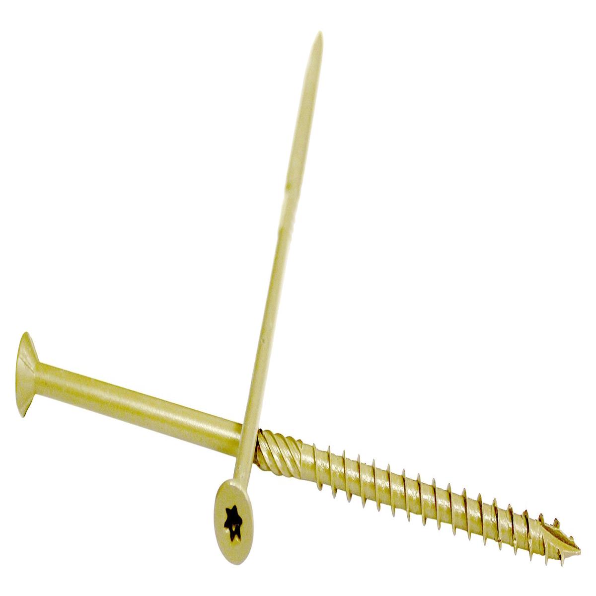 WoodPro Fasteners AP12X638-50 T25 All Purpose Wood Construction Screws, Golden, 12 x 6-3/8″