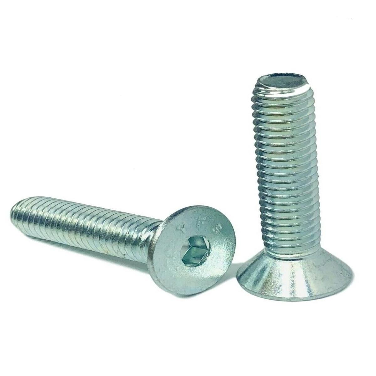 1/2″-13 X 1 1/2″ Flat Head Cap Screw Coarse Thread Socket Zinc Plated
