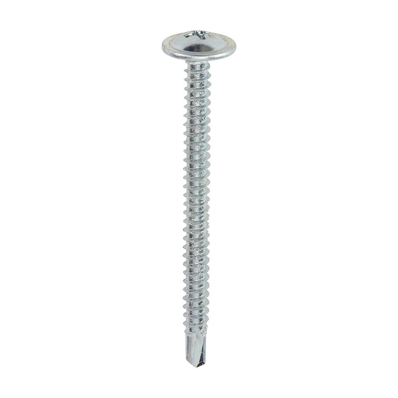 TIMCO Baypole Screws – Wafer Flange – PH – Self-Drilling Point – Zinc – 4.8 x 60 – 200 Pieces Box