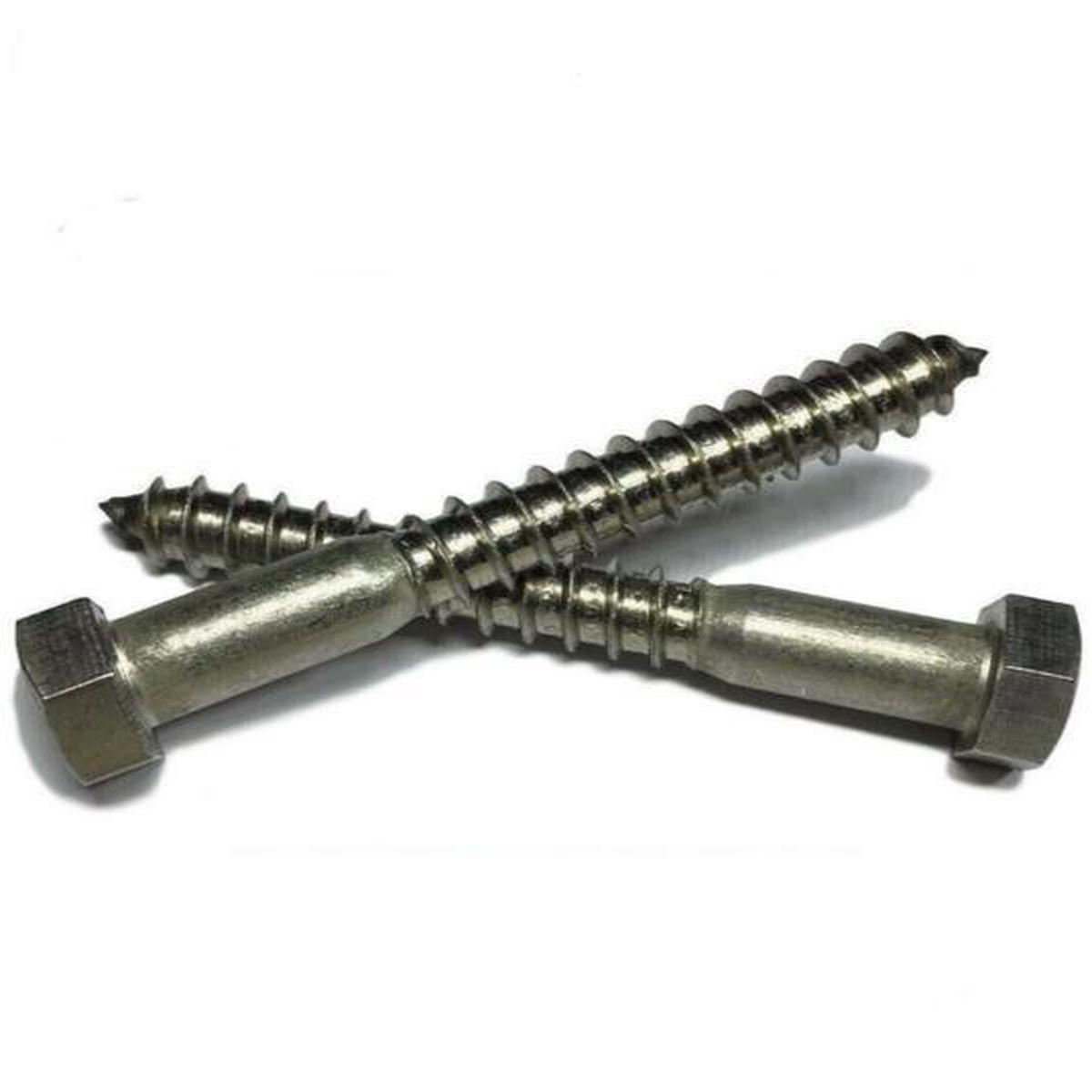 1/4″ x 2 1/2″ Lag Screws Hex Head Stainless Steel 18-8 / 304