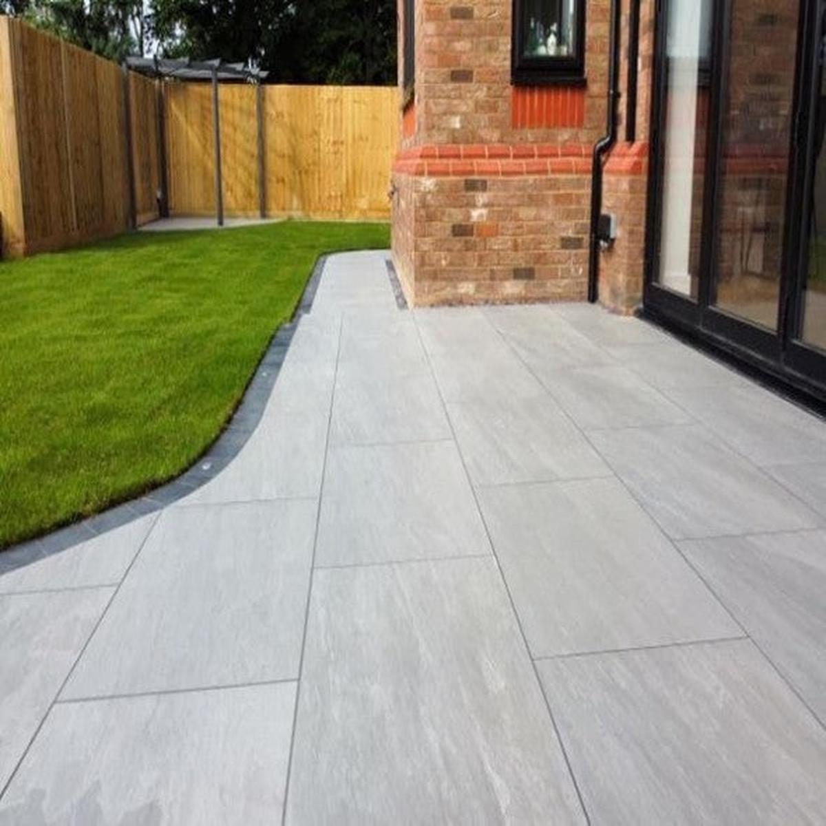 Kandla Grey Porcelain 900mm x 600mm x 20mm  Durable Outdoor Paving Tiles – 12 sqm