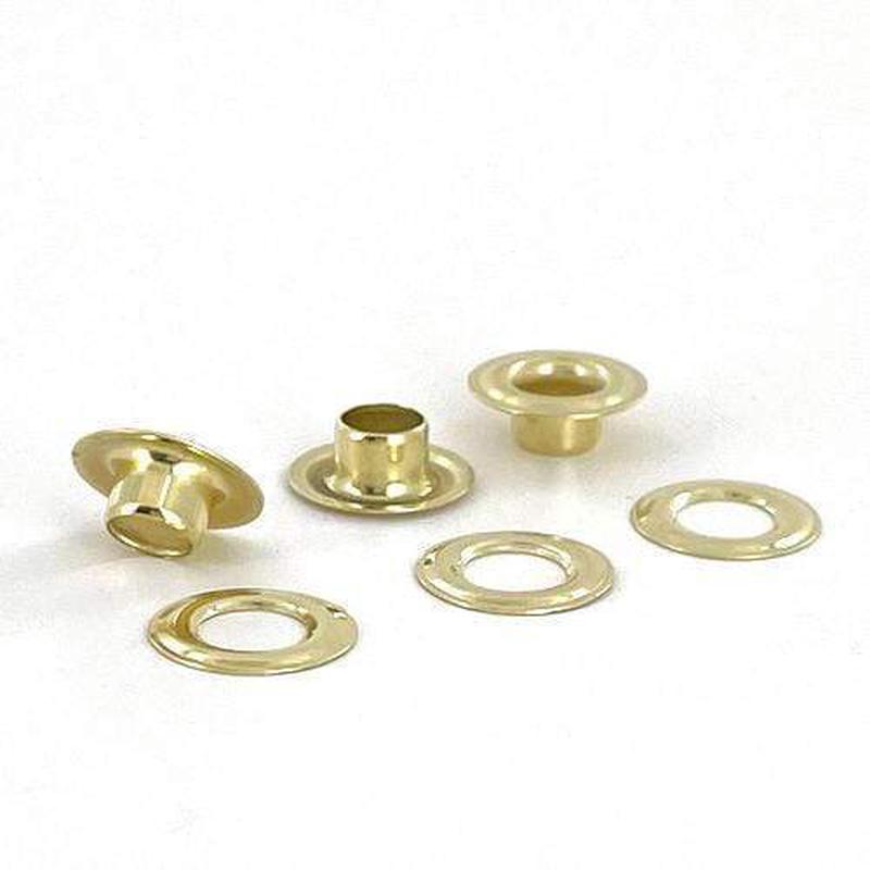 #0 Brass, Grommet with Washer, 25 Gross, Solid Brass