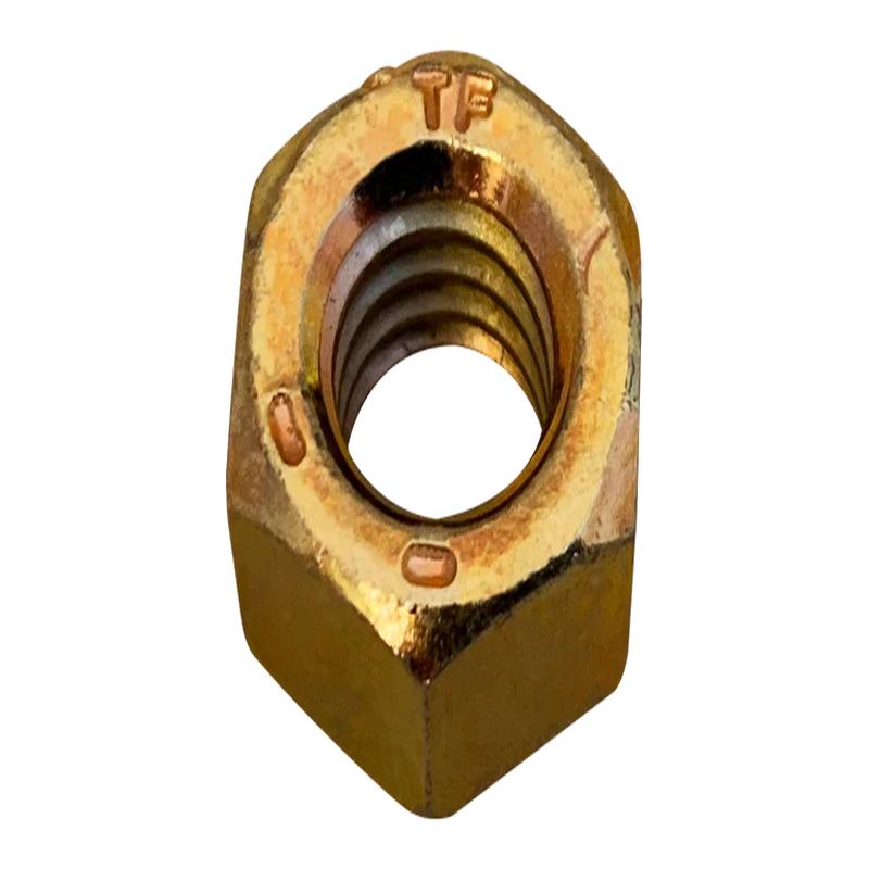 [100 PKG] Hex Nuts USS Coarse Thread Grade 8 Steel Zinc Yellow (Made in USA) 1-8