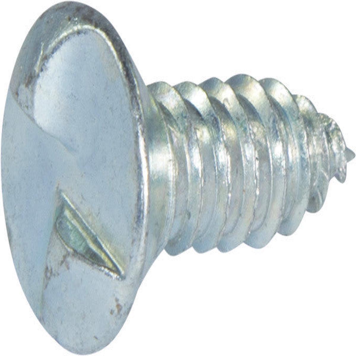 8 x 3/4 Tamper Resistant One Way Oval Sheet Metal Screw Zinc