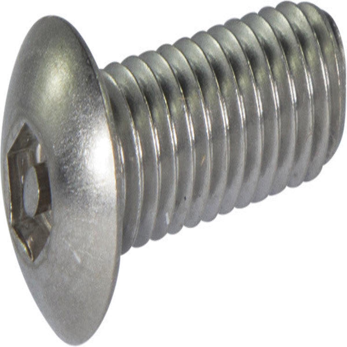 M5-0.80 x 20 Tamper Resistant Hex Button Head Socket Machine Screw 18-8 Stainless Steel -Metric (5/32)