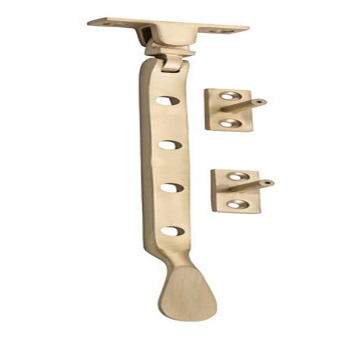 Base Fix Casement Stays - 200mm by Tradco - 200mm | Satin Brass