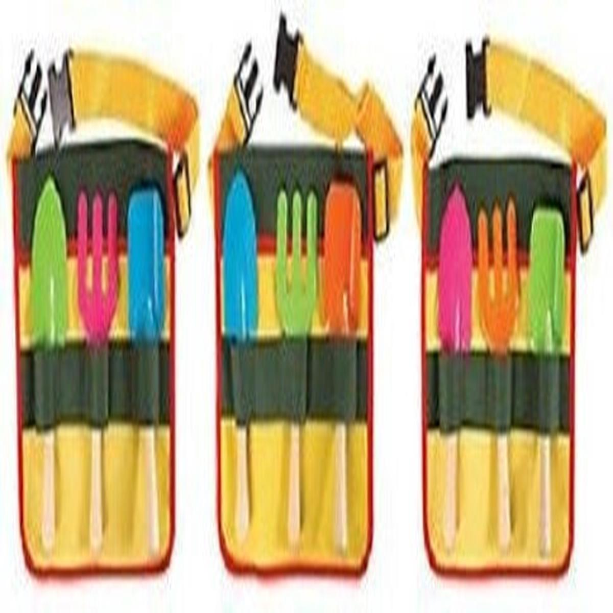 Esschert Design KG55 Kids / Children's Gardening Tool Belt with Garden Tools - Quantity of 4