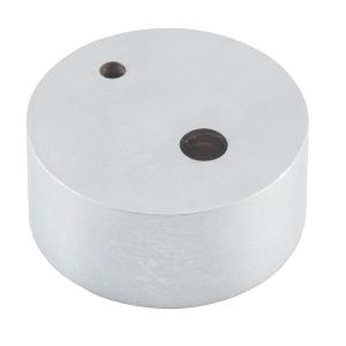 Oval Door Stop Spacer by Tradco - H15xD40mm | Satin Chrome