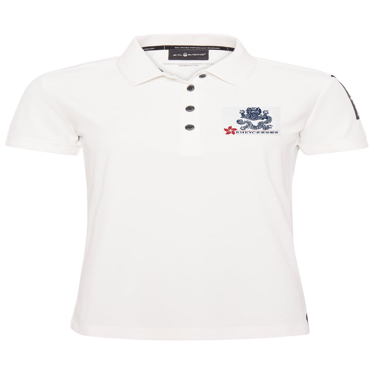 Sail Racing Women Spray Technical Polo with Embroidery Logo - L | White