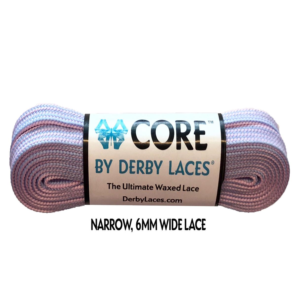 Derby Laces - CORE | 72" (183cm) - Pink & Periwinkle Stripe