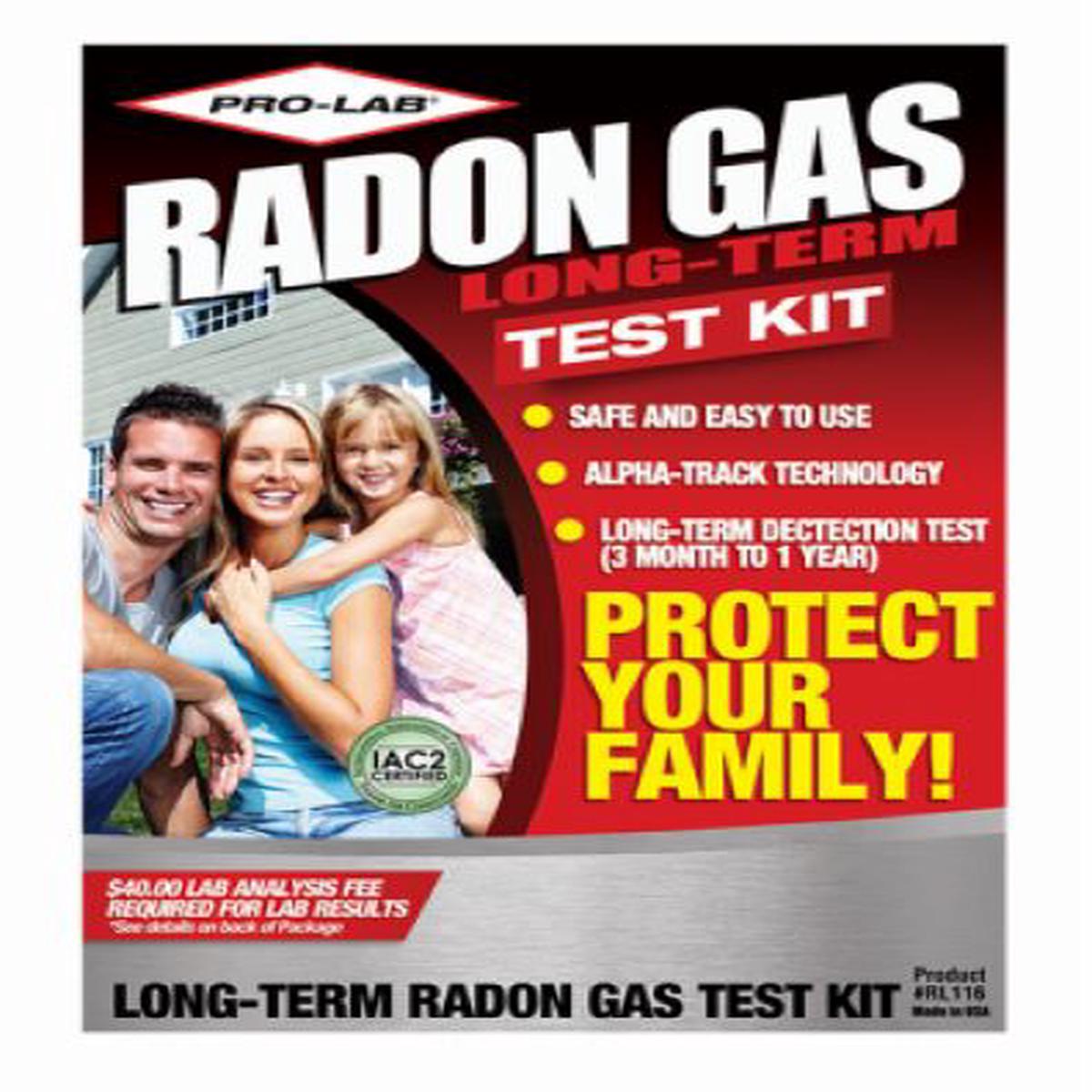 Professional Lab RL116 Long Term Radon Gas Test Kit - Quantity of 6