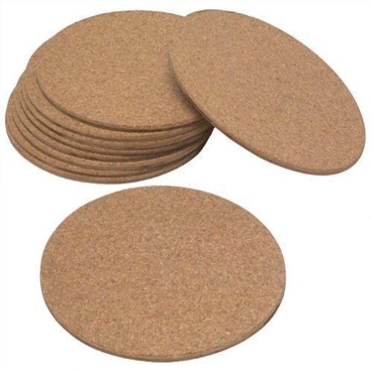 (30) ea Woodstream CM6 6" Round Cork Floor / Pot Protector Mats