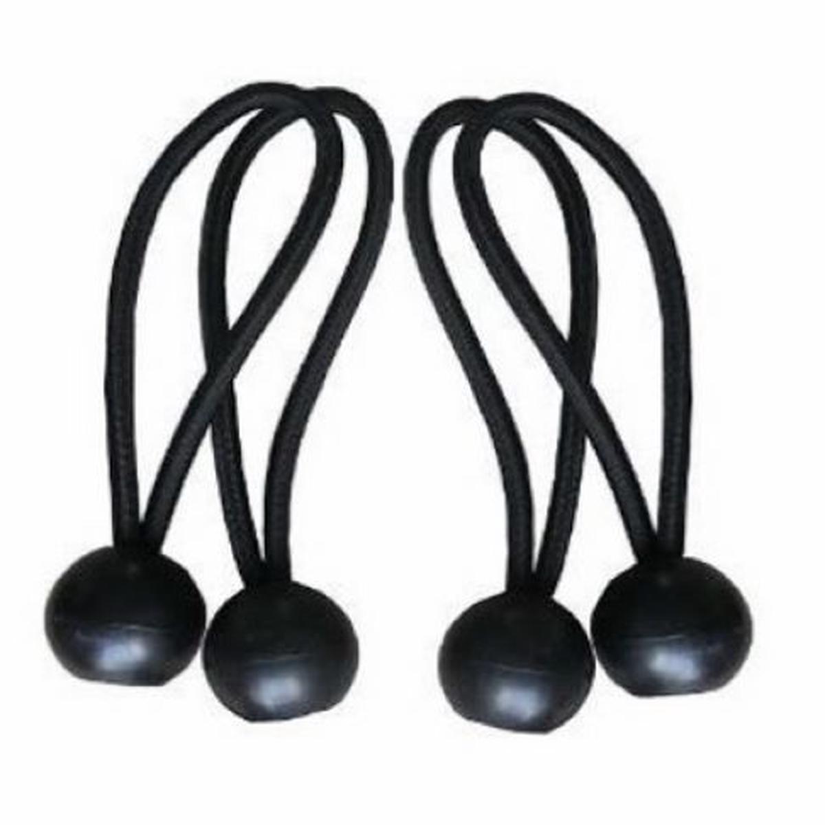 ITM ACC-BALL-0408 4-Count 8" Inch Black Ball Bungee Straps - Quantity of 50