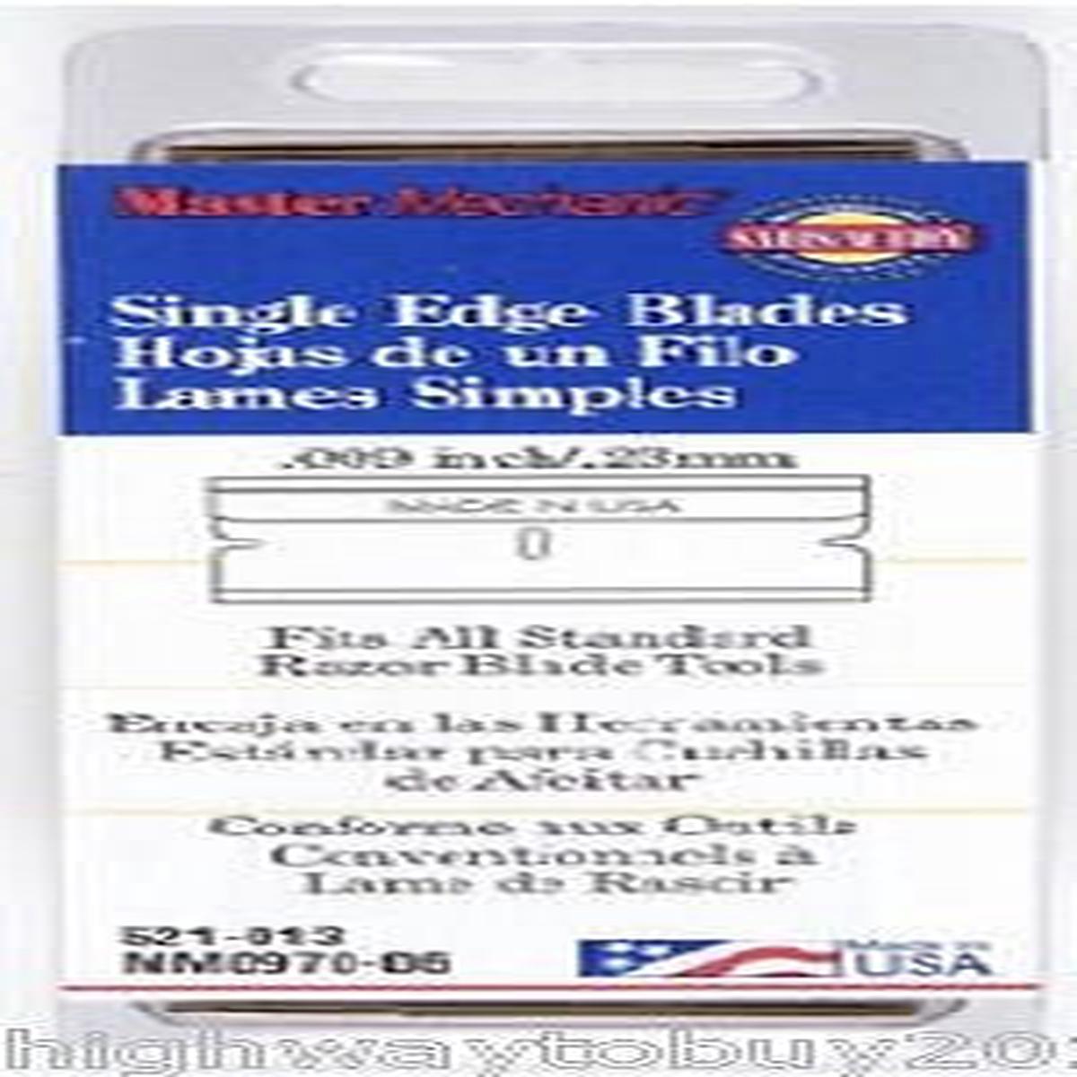 (20) Master Mechanic 521013 100 Pk Surgical Steel .009 Single Edge Razor Blades