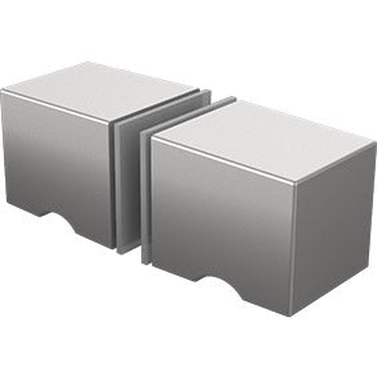 Zurich square recessed knob - Satin Chrome - Pearl Satin