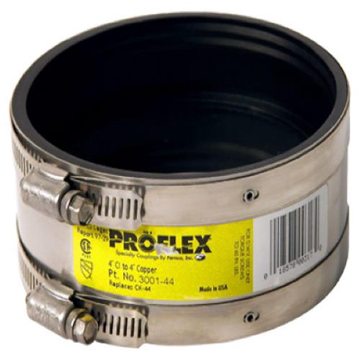 Fernco P3001-22 ProFlex 2" Shielded Plumbing Copper Pipe Coupling - Quantity of 6