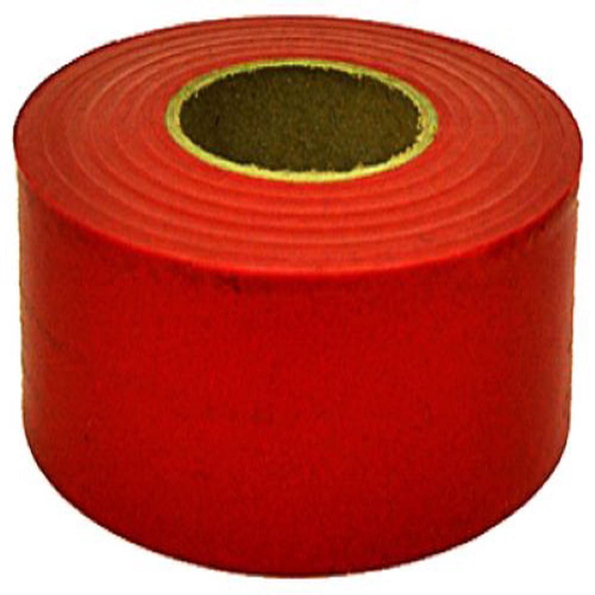 Hanson 17021 1-3/16" x 300' ft Bright Red Vinyl Flagging Ribbon Marking Tape - Quantity of 4