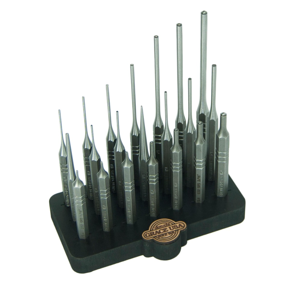 21 Piece Steel Punch Set wBench Block