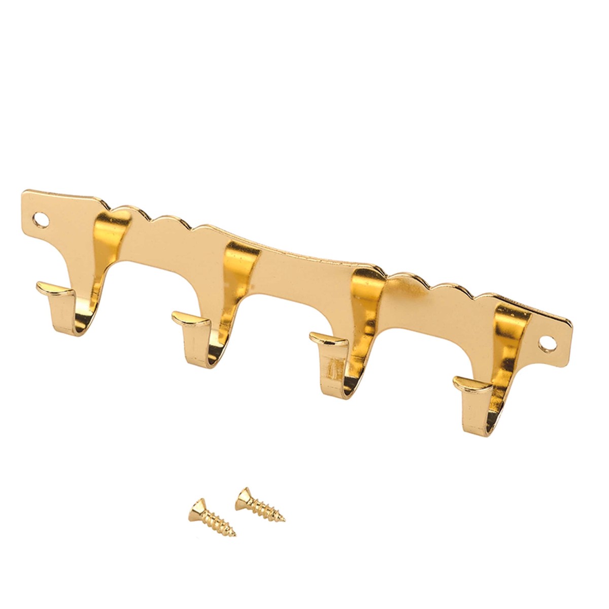4-Hook Strip - Brass Plated
