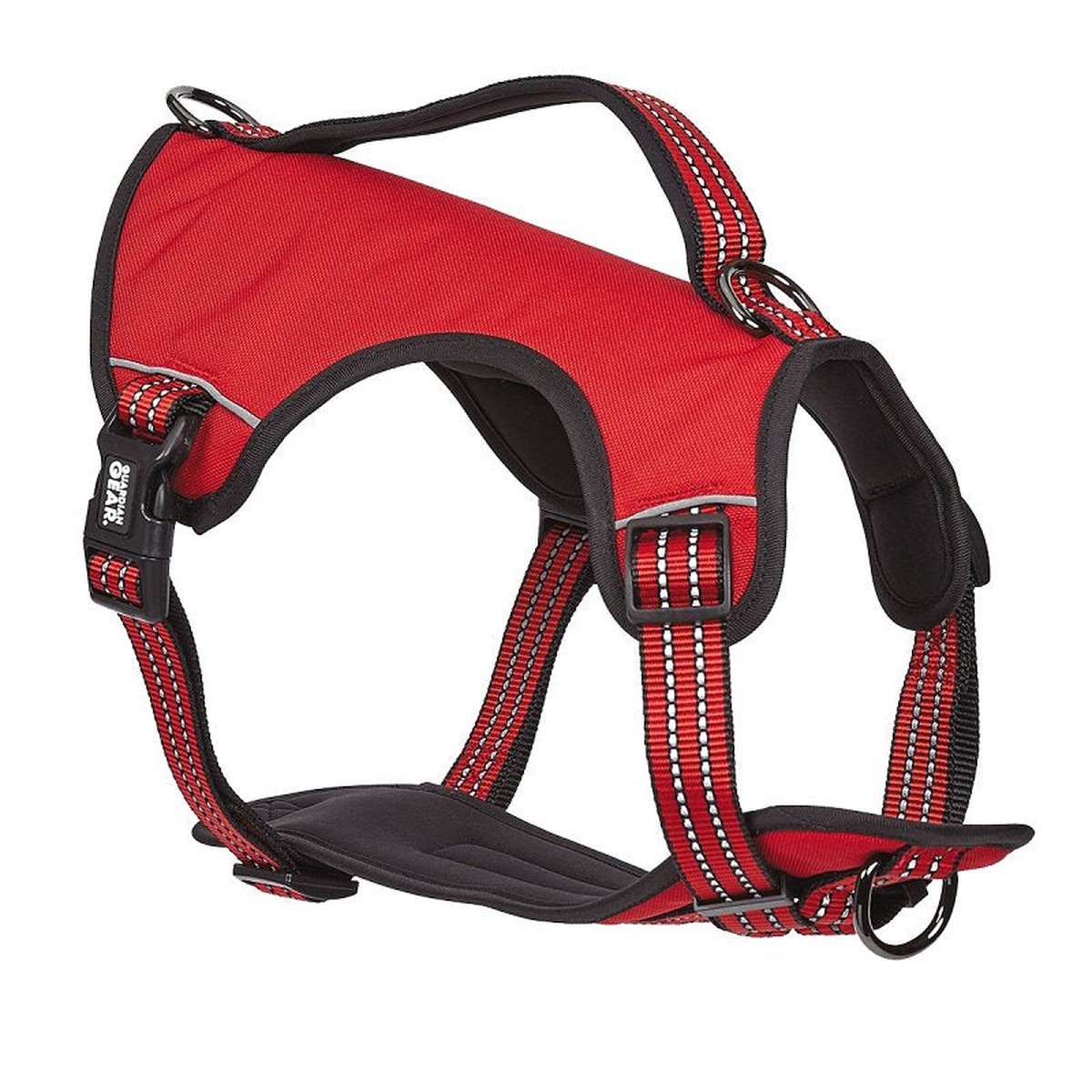 Guardian Gear ZA0031 12 83 Reflective Harness 16 to 25 in Fastening Method O-Ring Strap Nylon Harness True Red