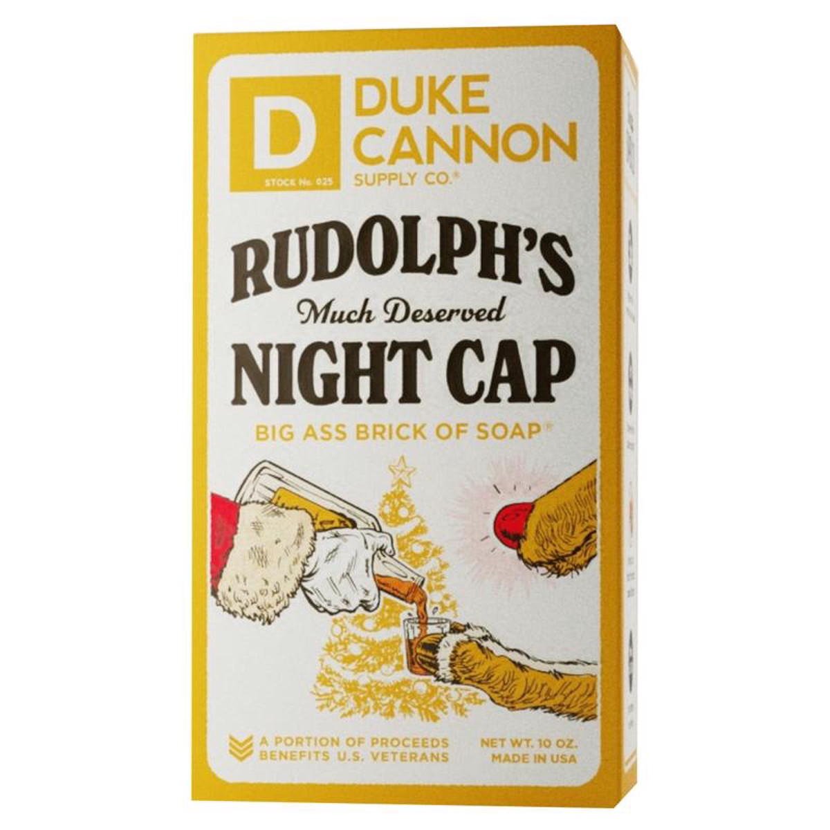 Duke Cannon Orange Rudolphs Much Deserved Night Cap Shower Soap 10 oz 1 pk