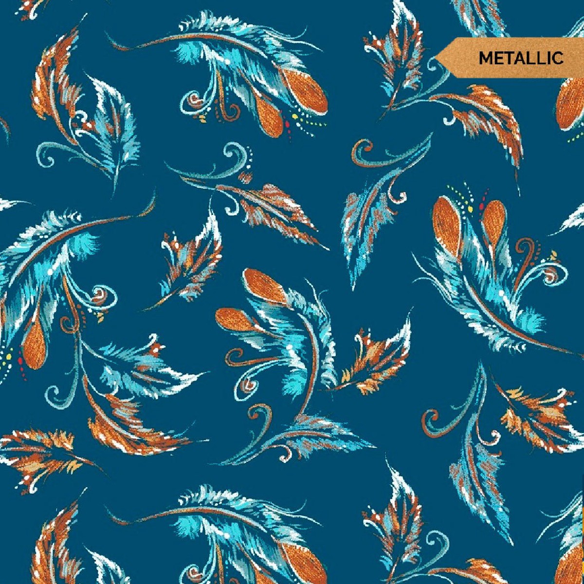 (Metallic) Feathers Raven Tree (14 Yard)