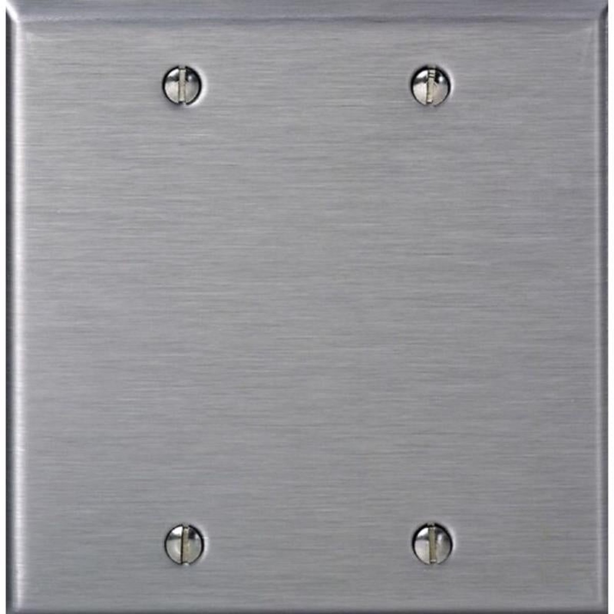 Leviton C-Series Stainless Steel Gray 2 gang Stainless Steel Blank Wall Plate 1 pk