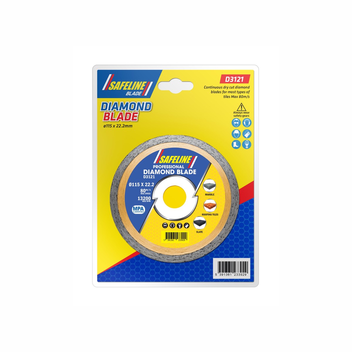 115MM CONTINUOUS DIAMOND BLADES CUT TILES
