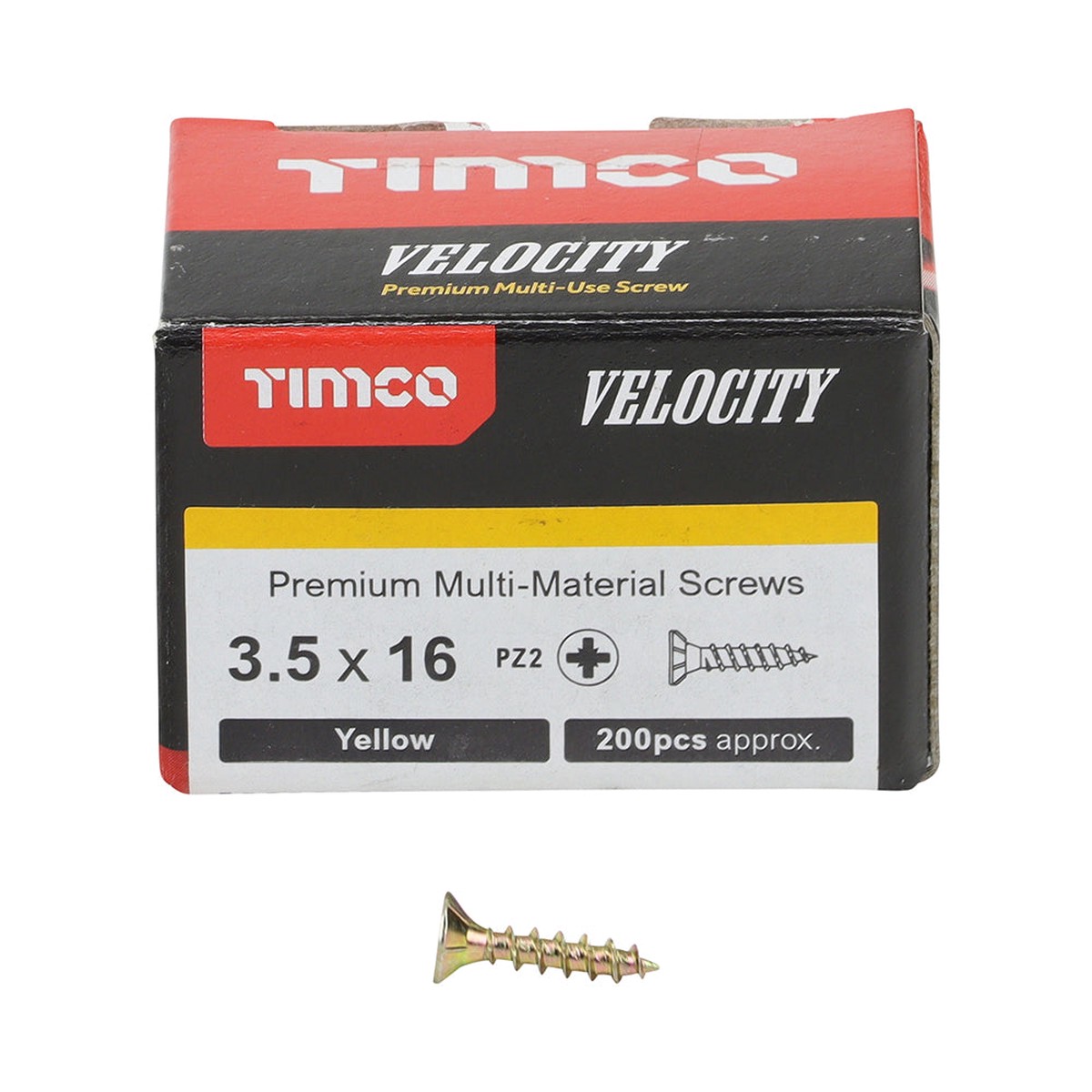 35 X 16 Velocity Premium Multi-Use Screws - PZ - Double Countersunk - Yellow