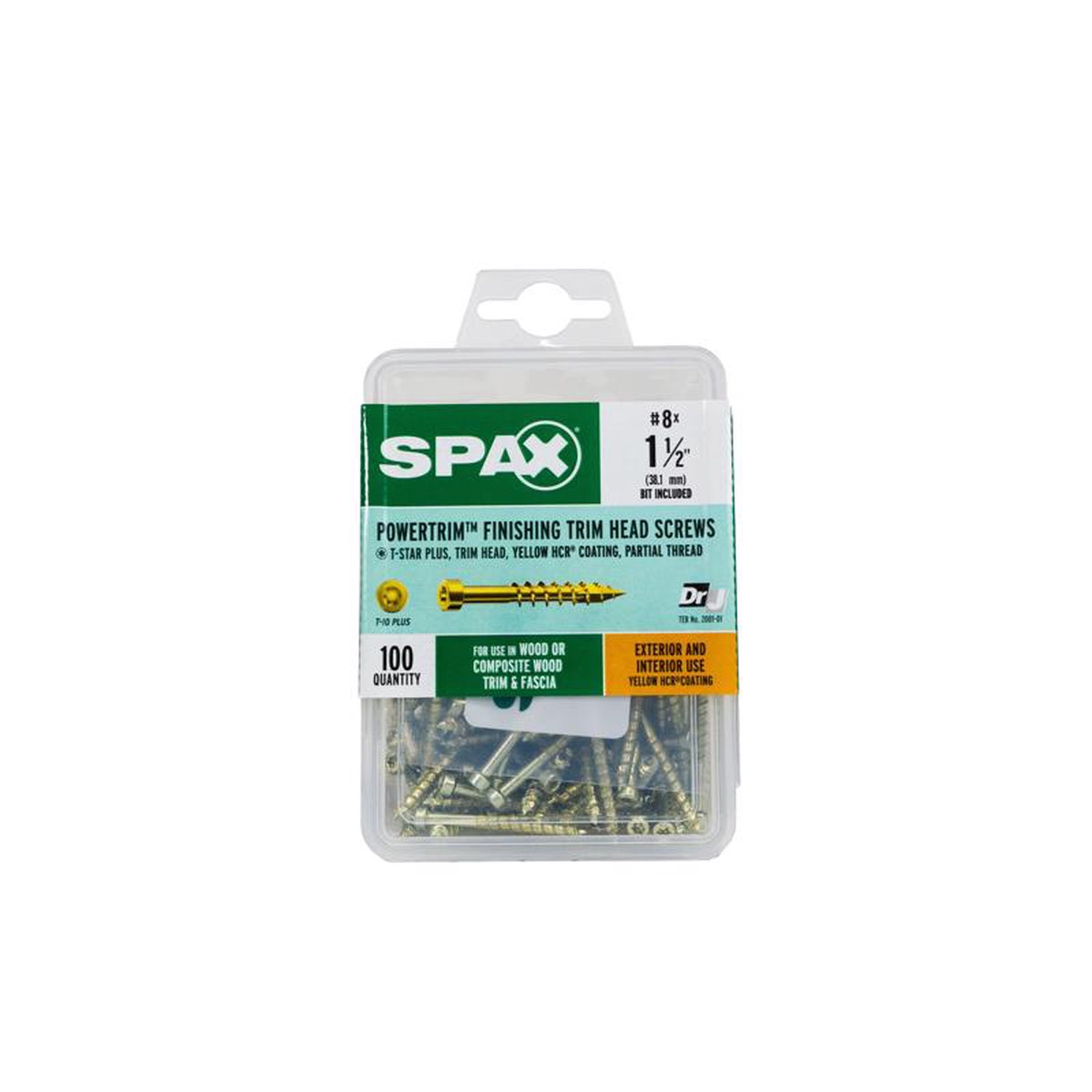 SPAX PowerTrim No 8 in X 1-12 in L Star Round Head Trim Screws 100 pk